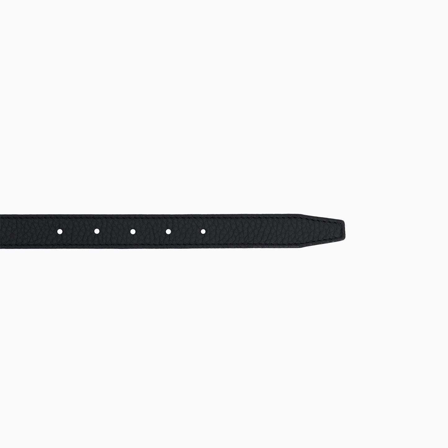 Black Pebbled Leather 1" Belt