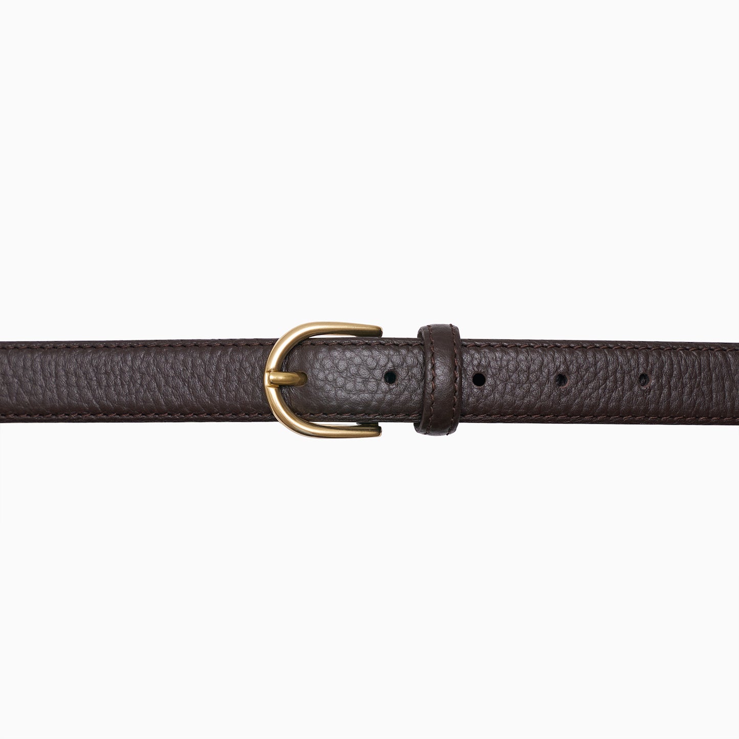 Brązowy Groszkowy Pasek “Calówka”