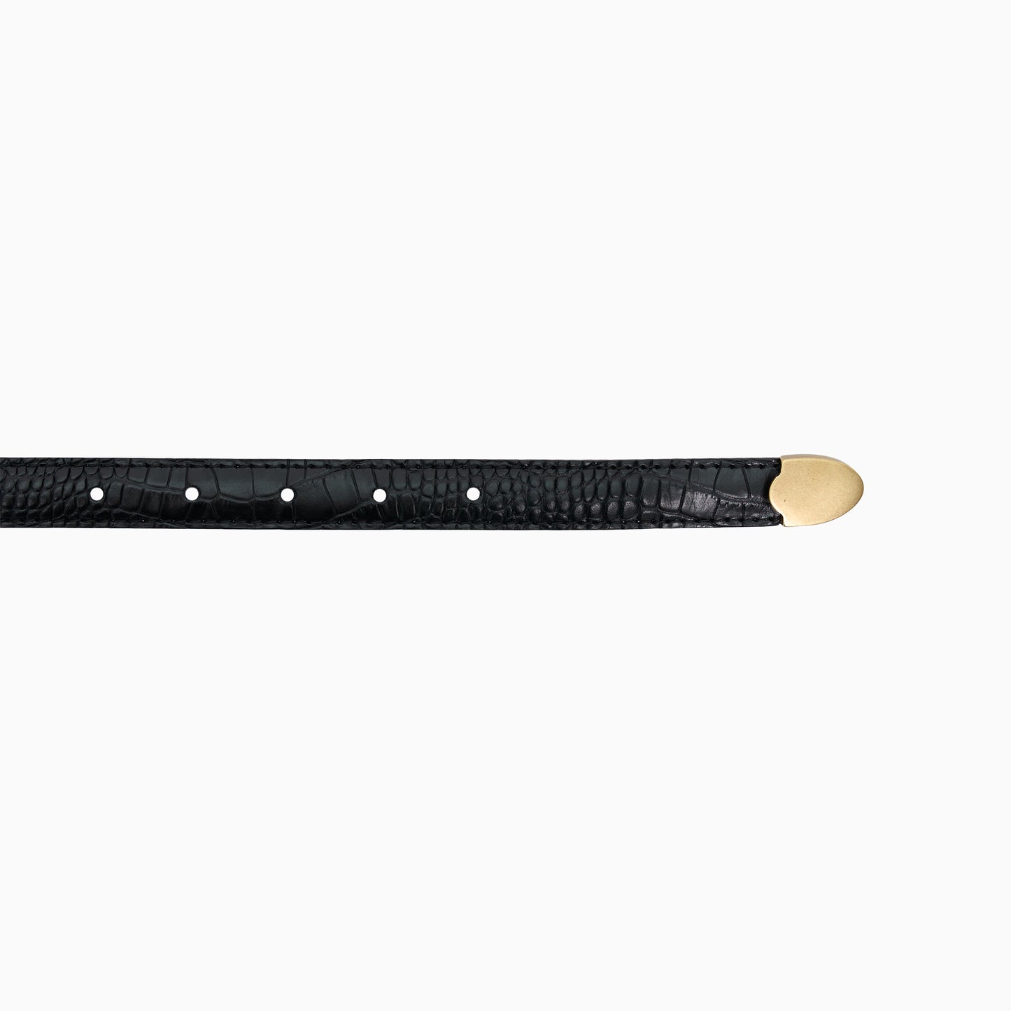 "Hollywood" "Tryptich" Black Croco Belt