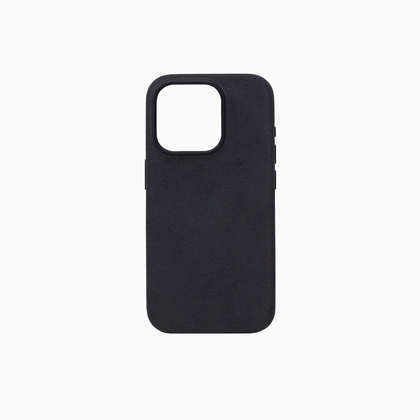 Etui na iPhone 15 - Szara Alcantara