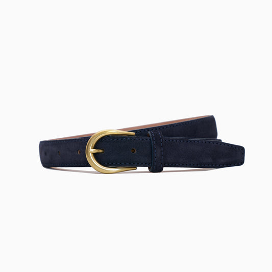 Granatowy Zamszowy Pasek "calówka"