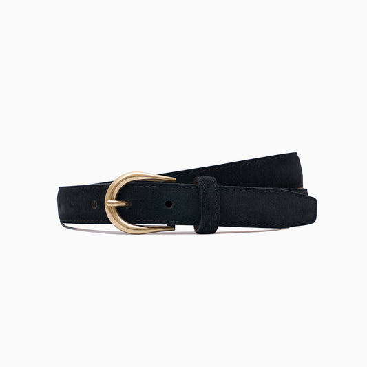 Black Suede 1" Belt