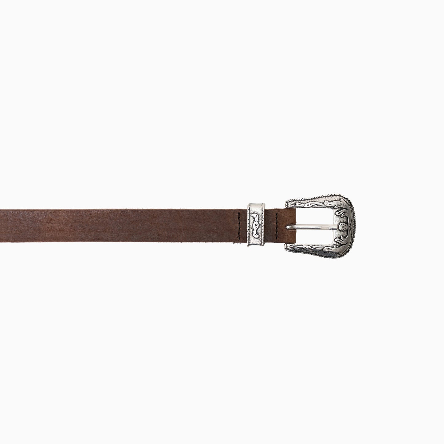 “Western” Brown Washed 1" Belt